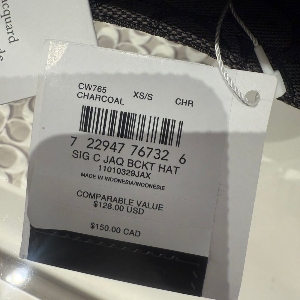 coach Signature Jacquard Bucket Hat cw765 - Picture 4 of 4
